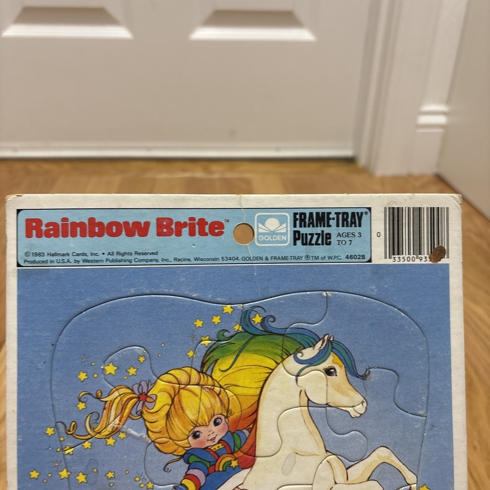 Rainbow Brite Frame-Tray Puzzle Golden 1983 4536A-1 Jigsaw 20 Pieces with Horse - Picture 3 of 5